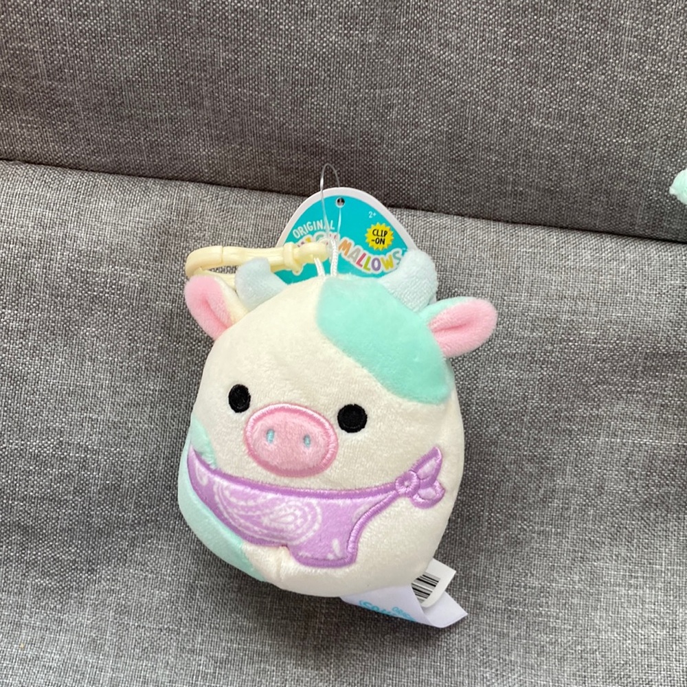 Squishmallow Belana the Cow clip on easter 2022